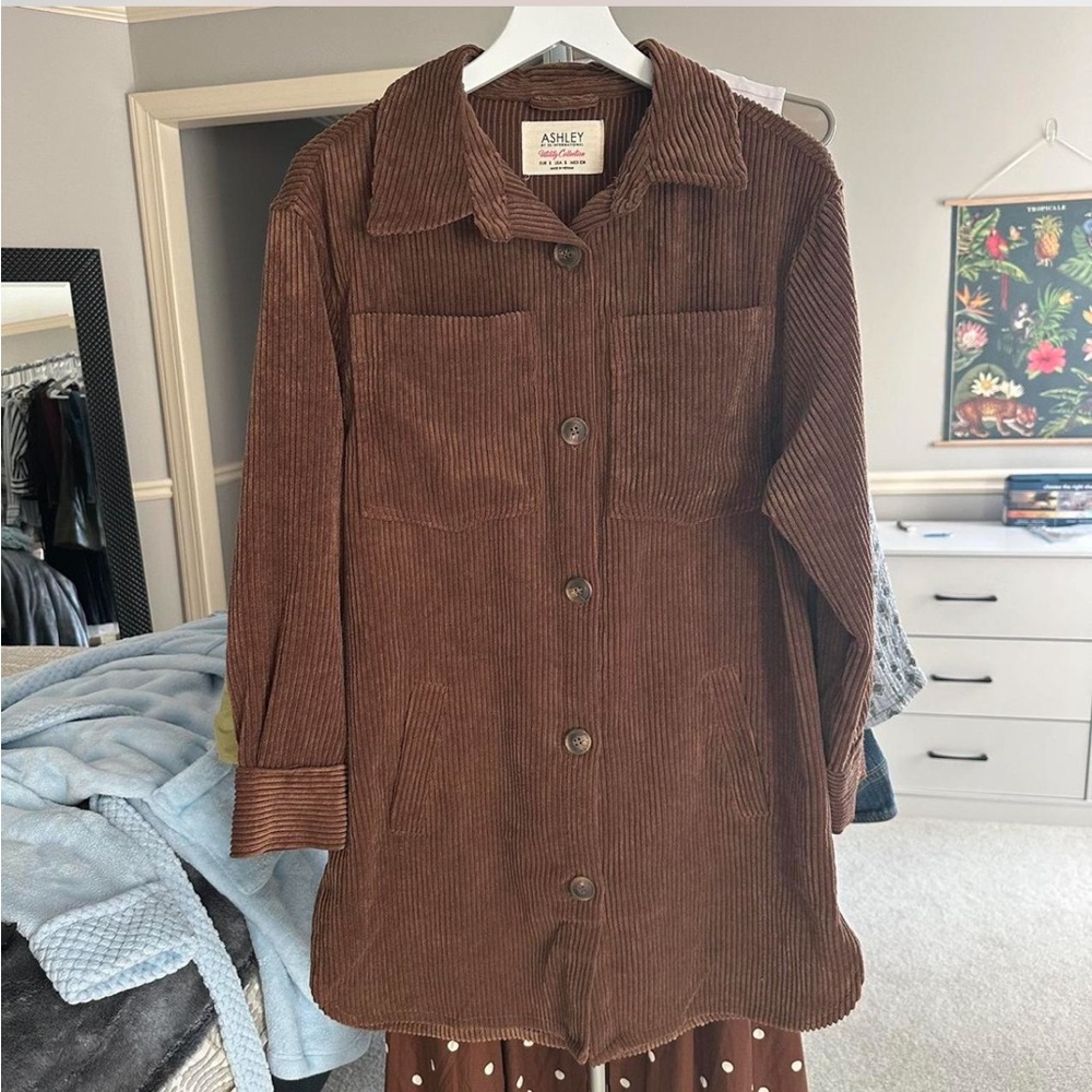 Ashley By 26 International Chocolate Corduroy Utility Dress